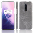 Shockproof Litchi Texture PC + PU Case for OnePlus 7 Pro(Gray)