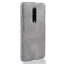 Shockproof Litchi Texture PC + PU Case for OnePlus 7 Pro(Gray)