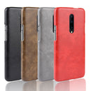 Shockproof Litchi Texture PC + PU Case for OnePlus 7 Pro(Brown)