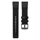 Canvas and Leather Watch Band for Garmin Fenix5x Plus Fenix3, Wrist Strap Size:150+110mm(Black)
