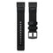 Canvas and Leather Watch Band for Garmin Fenix5x Plus Fenix3, Wrist Strap Size:150+110mm(Black)