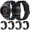 Canvas and Leather Watch Band for Garmin Fenix5x Plus Fenix3, Wrist Strap Size:150+110mm(Black)