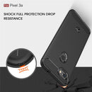 Brushed Texture Carbon Fiber TPU Case for Google Pixel 3a(Black)