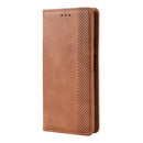Magnetic Buckle Retro Crazy Horse Texture Horizontal Flip Leather Case for Google Pixel 3a , with Holder & Card Slots & Photo Frame(Brown)