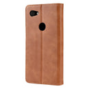 Magnetic Buckle Retro Crazy Horse Texture Horizontal Flip Leather Case for Google Pixel 3a , with Holder & Card Slots & Photo Frame(Brown)