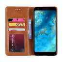 Magnetic Buckle Retro Crazy Horse Texture Horizontal Flip Leather Case for Google Pixel 3a , with Holder & Card Slots & Photo Frame(Brown)