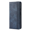 Magnetic Buckle Retro Crazy Horse Texture Horizontal Flip Leather Case for Google Pixel 3a , with Holder & Card Slots & Photo Frame(Blue)