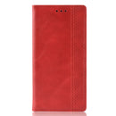 Magnetic Buckle Retro Crazy Horse Texture Horizontal Flip Leather Case for Google Pixel 3a , with Holder & Card Slots & Photo Frame(Red)