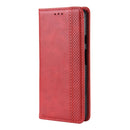 Magnetic Buckle Retro Crazy Horse Texture Horizontal Flip Leather Case for Google Pixel 3a , with Holder & Card Slots & Photo Frame(Red)