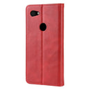 Magnetic Buckle Retro Crazy Horse Texture Horizontal Flip Leather Case for Google Pixel 3a , with Holder & Card Slots & Photo Frame(Red)