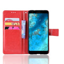 Retro Crazy Horse Texture Horizontal Flip Leather Case for Google Pixel 3a, with Holder & Card Slots & Photo Frame(Red)