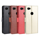 Retro Crazy Horse Texture Horizontal Flip Leather Case for Google Pixel 3a, with Holder & Card Slots & Photo Frame(Red)
