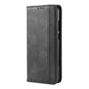 Magnetic Buckle Retro Crazy Horse Texture Horizontal Flip Leather Case for Huawei Y6 (2019), with Holder & Card Slots & Photo Frame(Black)