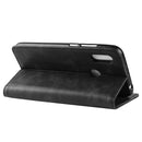Magnetic Buckle Retro Crazy Horse Texture Horizontal Flip Leather Case for Huawei Y6 (2019), with Holder & Card Slots & Photo Frame(Black)