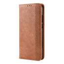 Magnetic Buckle Retro Crazy Horse Texture Horizontal Flip Leather Case for Huawei Y6 (2019), with Holder & Card Slots & Photo Frame(Brown)