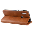 Magnetic Buckle Retro Crazy Horse Texture Horizontal Flip Leather Case for Huawei Y6 (2019), with Holder & Card Slots & Photo Frame(Brown)