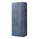 Magnetic Buckle Retro Crazy Horse Texture Horizontal Flip Leather Case for Huawei Y6 (2019), with Holder & Card Slots & Photo Frame(Blue)