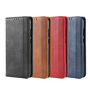 Magnetic Buckle Retro Crazy Horse Texture Horizontal Flip Leather Case for Huawei Y6 (2019), with Holder & Card Slots & Photo Frame(Blue)