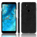 Shockproof Litchi Texture PC + PU Case for Google Pixel 3a(Black)
