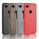 Shockproof Litchi Texture PC + PU Case for Google Pixel 3a(Black)