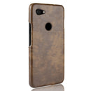 Shockproof Litchi Texture PC + PU Case for Google Pixel 3a(Brown)