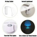 Motion Activated Toilet Nightlight, LED Toilet Light Bathroom Washroom