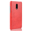 Litchi Texture PC + PU Shockproof Case for OnePlus 7(Red)