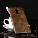 Litchi Texture PC + PU Shockproof Case for OnePlus 7(Brown)