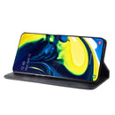 Magnetic Buckle Retro Crazy Horse Texture Horizontal Flip Leather Case for Galaxy A80 / A90, with Holder & Card Slots & Photo Frame(Black)