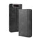 Magnetic Buckle Retro Crazy Horse Texture Horizontal Flip Leather Case for Galaxy A80 / A90, with Holder & Card Slots & Photo Frame(Black)