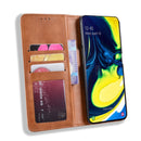 Magnetic Buckle Retro Crazy Horse Texture Horizontal Flip Leather Case for Galaxy A80 / A90, with Holder & Card Slots & Photo Frame (Brown)