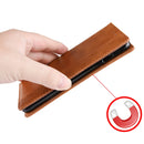 Magnetic Buckle Retro Crazy Horse Texture Horizontal Flip Leather Case for Galaxy A80 / A90, with Holder & Card Slots & Photo Frame (Brown)