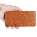 Magnetic Buckle Retro Crazy Horse Texture Horizontal Flip Leather Case for Galaxy A80 / A90, with Holder & Card Slots & Photo Frame (Brown)