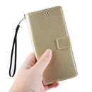 Retro Crazy Horse Texture Horizontal Flip Leather Case for Galaxy A80 / A90, with Holder & Card Slots & Photo Frame(Gold)