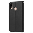 Knead Skin Texture Horizontal Flip Leather Case for Huawei Y7 (2019) / Y7 Prime (2019) / Y7 Pro (2019), with Photo Frame & Holder & Card Slots & Wallet(Black)