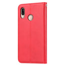 Knead Skin Texture Horizontal Flip Leather Case for Huawei Y7 (2019) / Y7 Prime (2019) / Y7 Pro (2019), with Photo Frame & Holder & Card Slots & Wallet(Red)