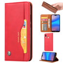 Knead Skin Texture Horizontal Flip Leather Case for Huawei Y7 (2019) / Y7 Prime (2019) / Y7 Pro (2019), with Photo Frame & Holder & Card Slots & Wallet(Red)