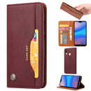 Knead Skin Texture Horizontal Flip Leather Case for Huawei Y7 (2019) / Y7 Prime (2019) / Y7 Pro (2019), with Photo Frame & Holder & Card Slots & Wallet(Wine Red)