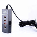 5V 4.1A 4 USB Ports Charger Adapter with Power Plug Cable, Cable Length: 1.5m, US Plug(Black)
