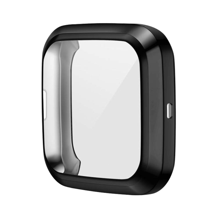 For Fitbit versa 2 Plating TPU All-inclusive Protective Shell(Black)
