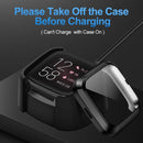 For Fitbit versa 2 Plating TPU All-inclusive Protective Shell(Black)