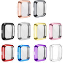 For Fitbit versa 2 Plating TPU All-inclusive Protective Shell(Black)