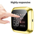 For Fitbit versa 2 Plating TPU All-inclusive Protective Shell(Gold)