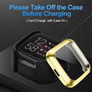 For Fitbit versa 2 Plating TPU All-inclusive Protective Shell(Gold)