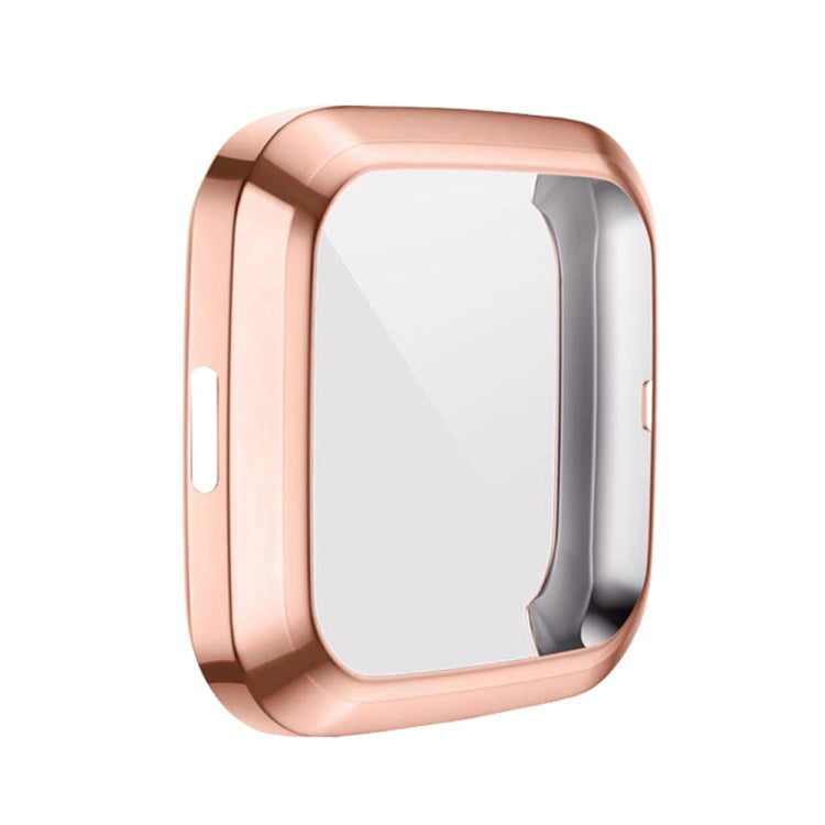For Fitbit versa 2 Plating TPU All-inclusive Protective Shell(Rose gold)