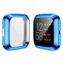 For Fitbit versa 2 Plating TPU All-inclusive Protective Shell(Blue)