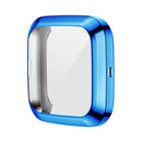 For Fitbit versa 2 Plating TPU All-inclusive Protective Shell(Blue)