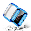 For Fitbit versa 2 Plating TPU All-inclusive Protective Shell(Blue)