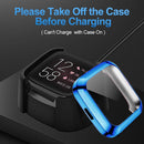 For Fitbit versa 2 Plating TPU All-inclusive Protective Shell(Blue)