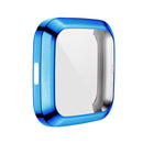 For Fitbit versa 2 Plating TPU All-inclusive Protective Shell(Blue)